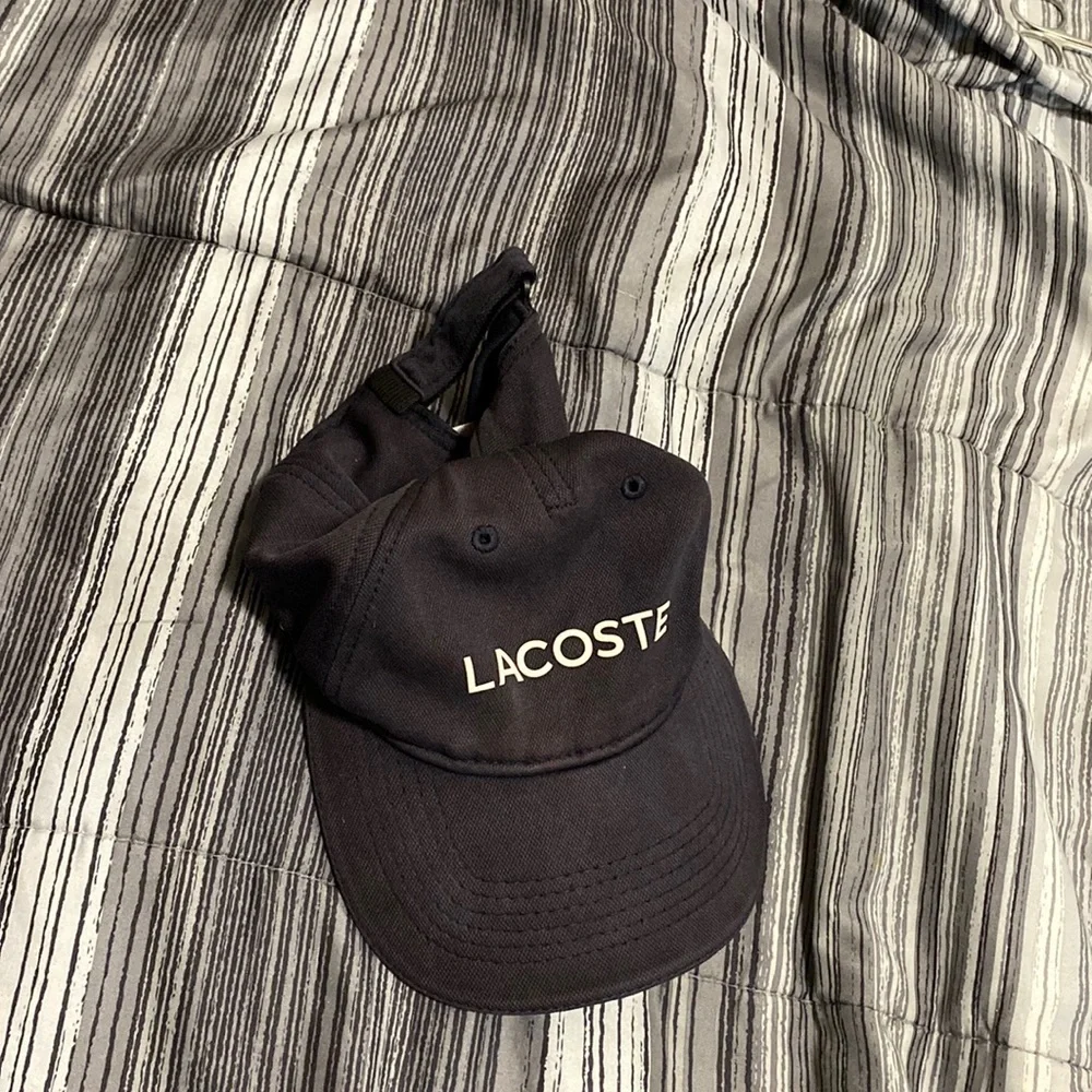 Lacoste sport, athletic Velcro strap back spell out in logo fast shipping